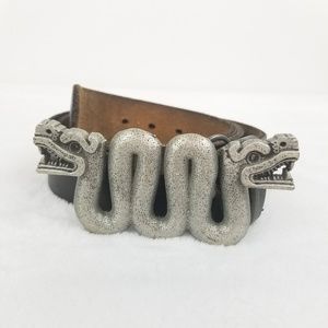 Mobtown Chicago Mens Double Dragon Belt Sz 32